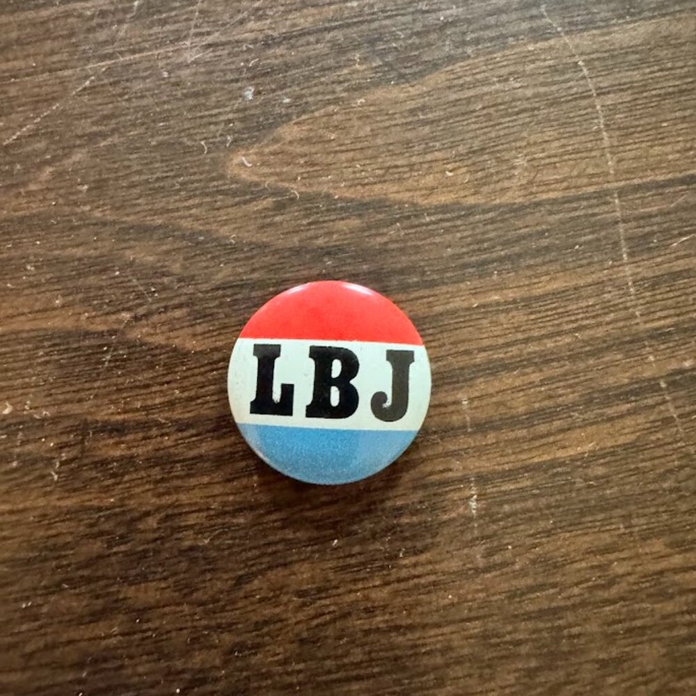 Vintage LBJ Political Pinback-No Pin On Back